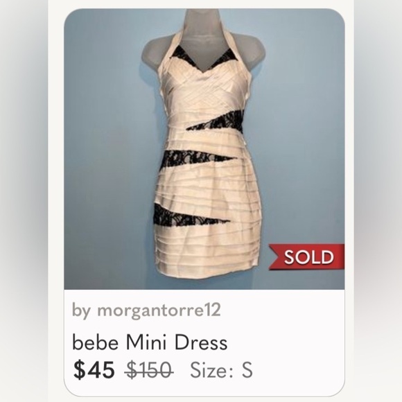 Bebe Blue Mini Dress - Picture 13 of 14